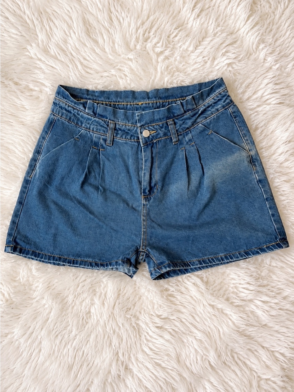 Women’s High-Waisted Denim Shorts – Blue Jean Shorts Size XL